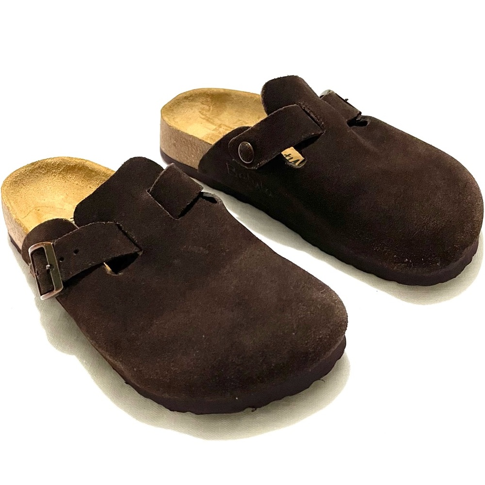 Birkenstock Betula Boston Clogs Mules Dark Brown Suede Women’s Sz 5 EU 36